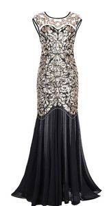 1920s Gatsby Style Gown